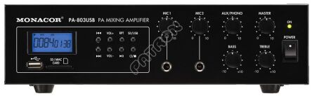 Monacor PA-803USB - salony w Katowicach i Toruniu zapraszają - profesjonalne systemy audiowizualne